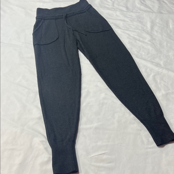 lululemon athletica Pants - Lululemon Knit Joggers Charcoal Gray Drawstring Ribbed Cuffs